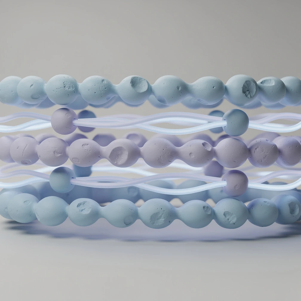 How deep learning works illustrated with layered neural network nodes in blue and purple claymation style