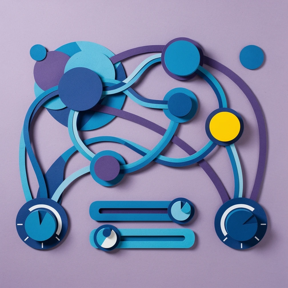 TensorFlow Playground interactive neural network visualisation with layers, neurons, and decision boundary in blue and purple