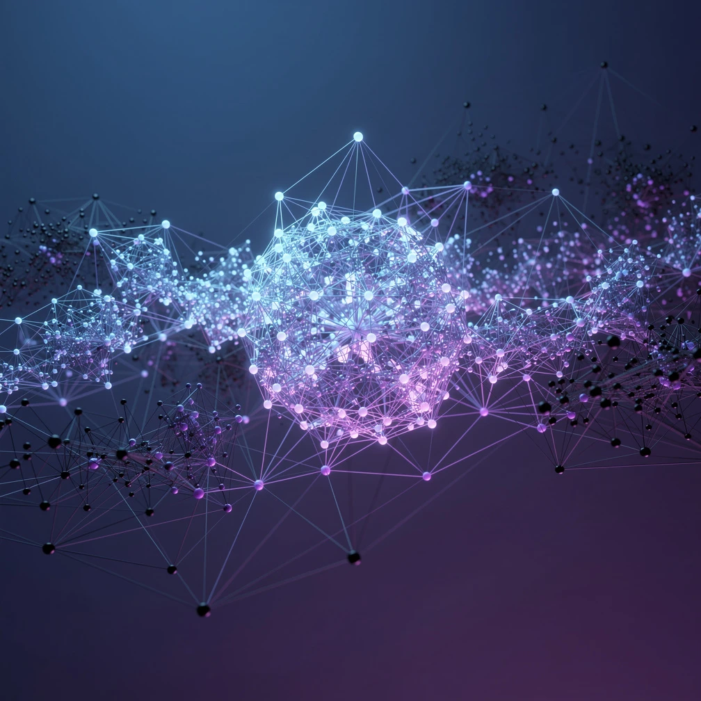 Data visualization of dropout in deep learning showing neural network nodes selectively deactivating during training